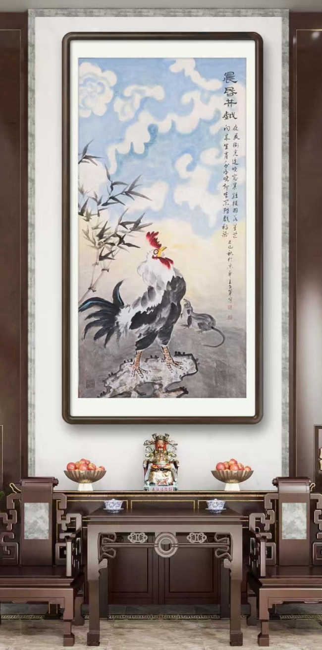 十二生肖系列国画《晨昏共戏》创作谈——以鸡与鼠的意象重构为核心(图6) 十二生肖系列国画《晨昏共戏》创作谈——以鸡与鼠的意象重构为核心(图6)