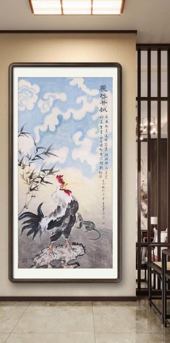 十二生肖系列国画《晨昏共戏》创作谈——以鸡与鼠的意象重构为核心(图5) 十二生肖系列国画《晨昏共戏》创作谈——以鸡与鼠的意象重构为核心(图5)